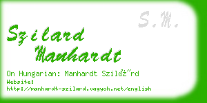 szilard manhardt business card